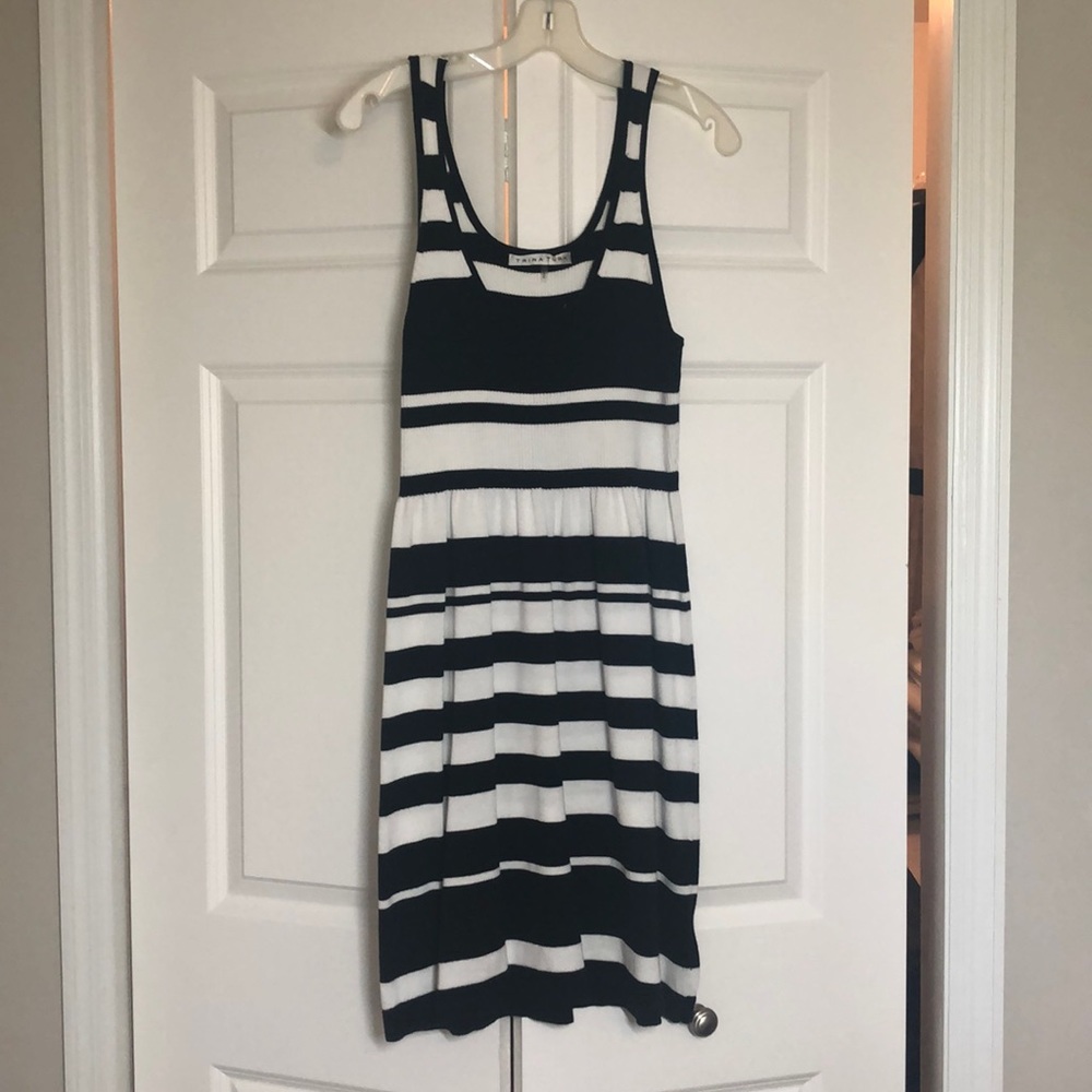 Trina Turk black & white knit sundress. Size Large?